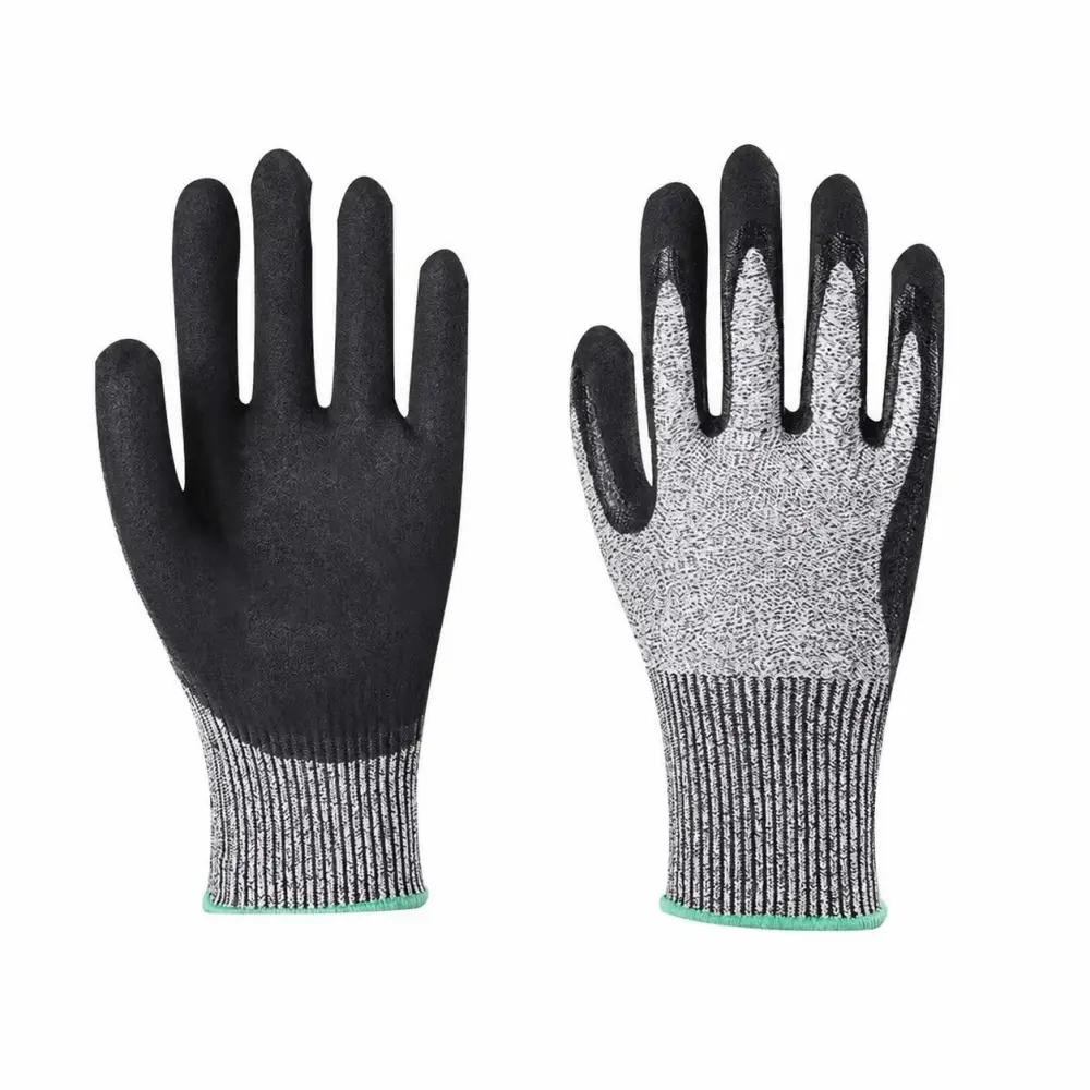 13-Gauge Cut Level 5 Sandy Nitrile Coated Work Gloves