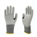 13-Gauge Cut Level C PU Coated Reinforced Thumb Crotch Abrasion Work Gloves - Image 3