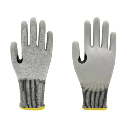 13-Gauge Cut Level C PU Coated Reinforced Thumb Crotch Abrasion Work Gloves (3)