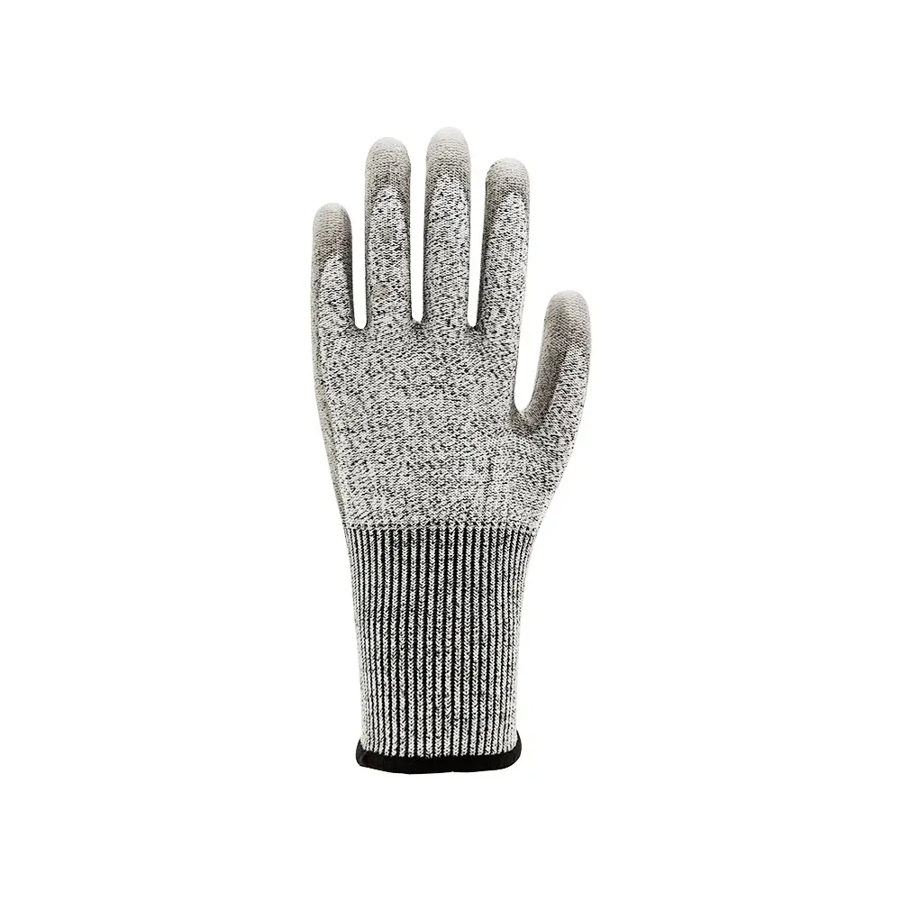 N388 Cut Level F Steel & Glass Fiber PU Coated Work Gloves