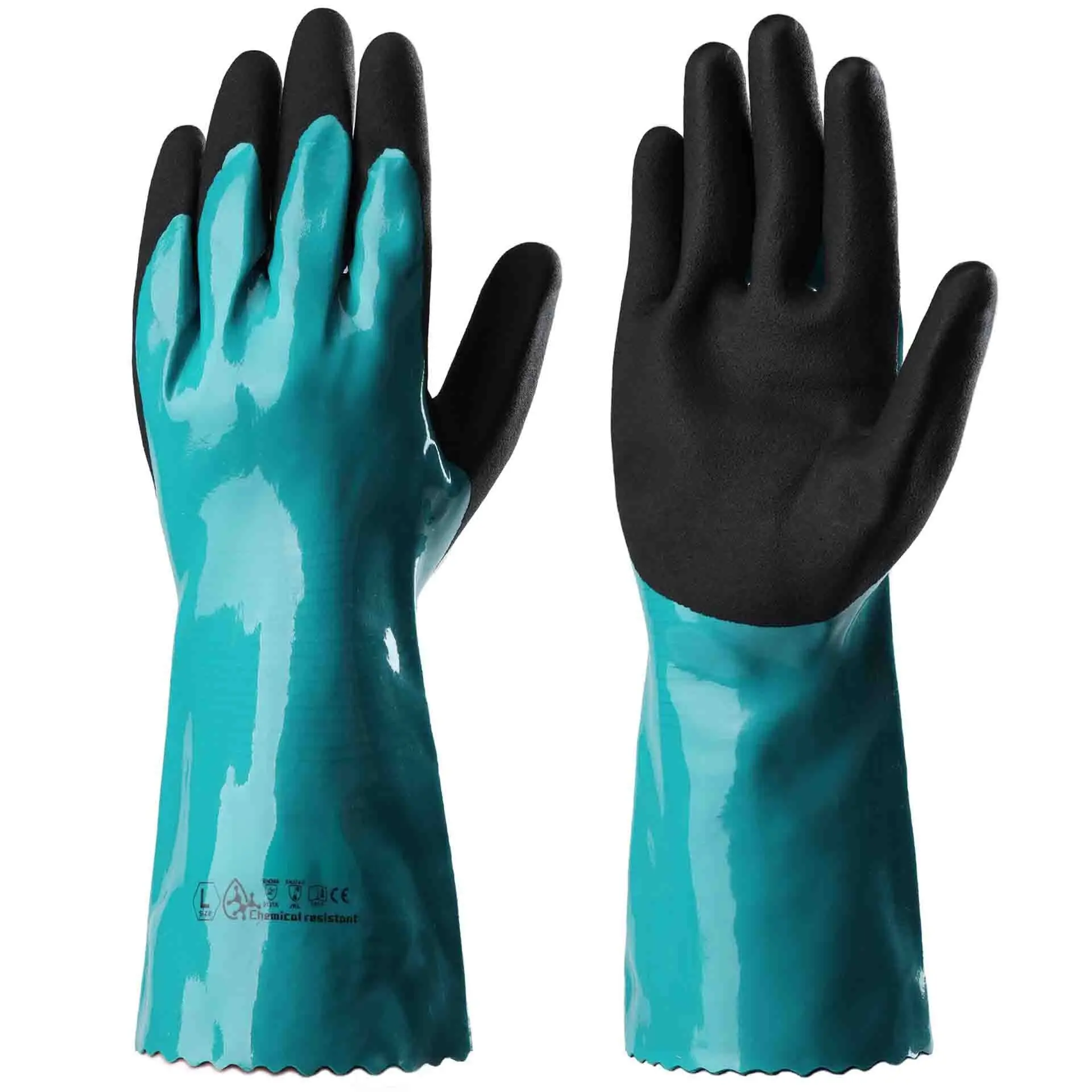 Chemical Resistant Heavy Duty PVC Work Gloves
