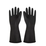Heavy Duty Smooth Black Latex Chemical Resistant Gloves